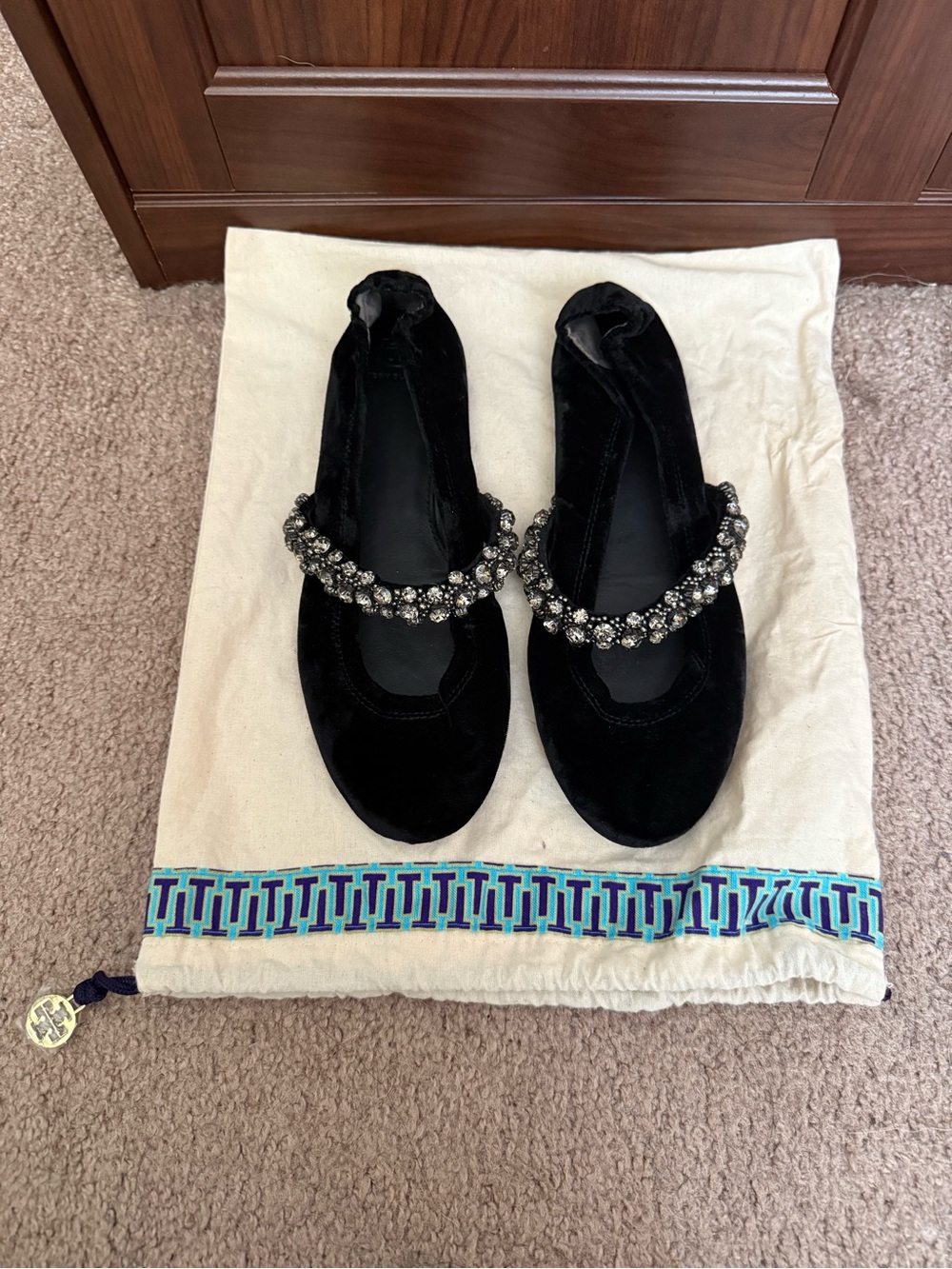 Tory Burch Velvet Ballet Flats